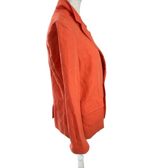 Polo Ralph Lauren Womens Orange Blazer Jacket Size 6 - Picture 2 of 13